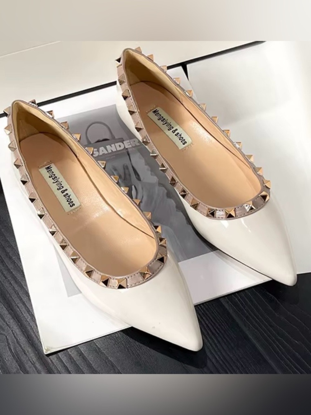 Mengsiying shoes. Size 7. Beautiful, stylish women's pointed-toe ballet flats